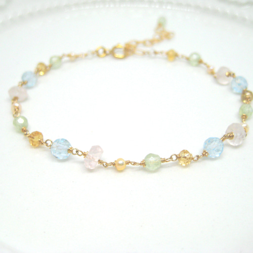 14KGF ブレスレット（キャンディー7⃣） ブレスレット blanche 通販