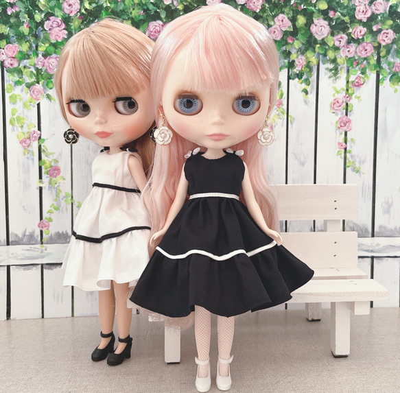 リカちゃん ブライス アウトフィット 元気 ～猫柄大人ワンピース 