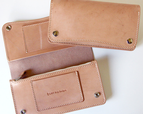 トラッカーウォレット 3部屋 長財布 牛革 レザー ヌメ革 本革 日々を