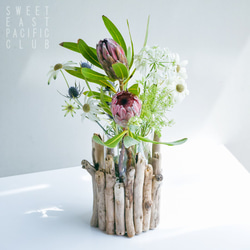 流木を使ったシンプルな花瓶 | フラワーベース、キャンドルホルダーなどにも 1枚目の画像