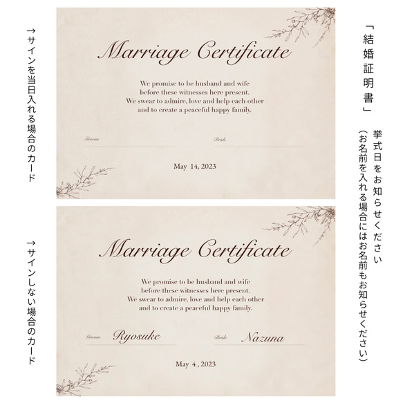 おい様専用★order【お名前入れ・写真差し替え可能】キャンバス地フォトフレーム2点・結婚証明書 13枚目の画像