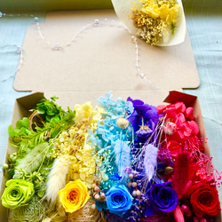 カラフルローズ５色花材詰め合わせ 2枚目の画像