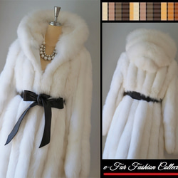 毛皮コート　リアルファー　フォックス　ボリューム　ふわふわ　ホワイト MK-0220-15-8.jpg