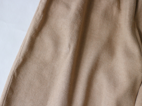 「すっきりキレイなシルエット」シルクリネンのワイドストレートパンツ（ベージュ） 14枚目の画像
