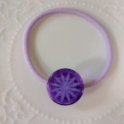 新作☆レジンヘアゴム 大人の髪飾り トールペイント風 ピンク 新作