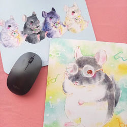 【5種類】うさぎチンチラのマウスパッド 2枚目の画像