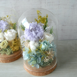 お供え花にもなるインテリア ガラスドーム -lavender blue- 6枚目の画像