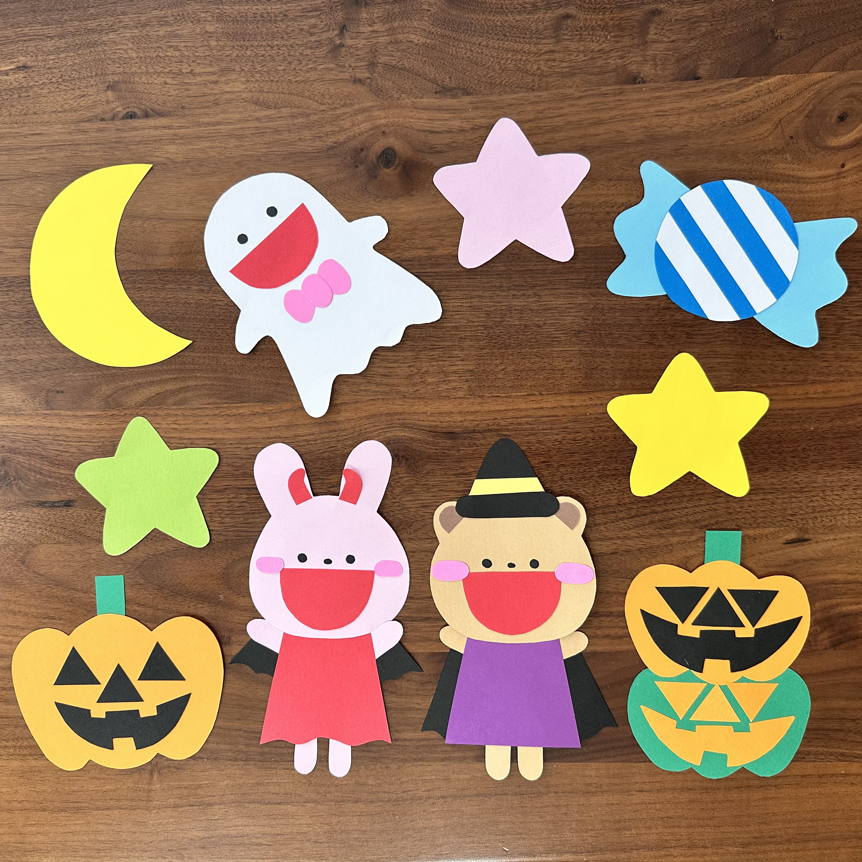 パンプキンバスケット10個セット ハロウィン 壁面飾り