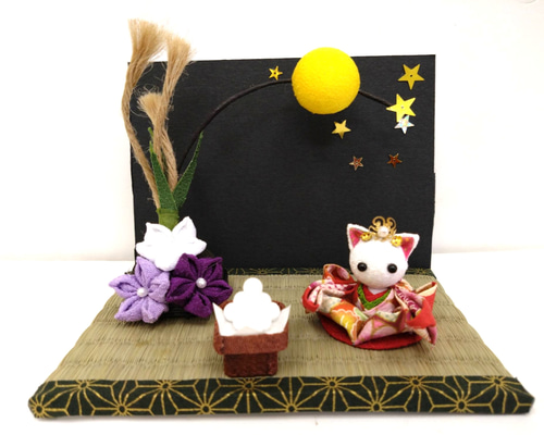 お月見 かぐや姫 ちりめん細工 季節の彩り秋 その他置物 himadare 通販
