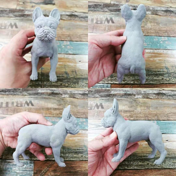 【オーダーメイド】うちの子 愛犬 愛猫 肖像画 3D 写真 似顔絵 人形 フィギュア メモリアル ペットロス ペットの 6枚目の画像