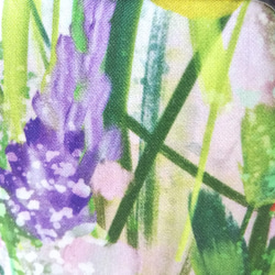 (USAコットン)(ボタニカル)水彩画の花のがま口(メガネ・ペンケース) 10枚目の画像