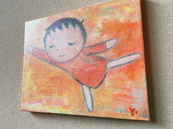 【空も飛べるはず】＃原画＃イラスト＃ヒーリングアート＃キャンバス＃癒し＃絵画＃子ども＃幸せ＃あたたかい 3枚目の画像