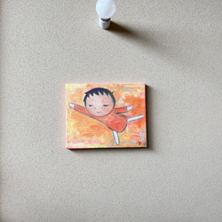 【空も飛べるはず】＃原画＃イラスト＃ヒーリングアート＃キャンバス＃癒し＃絵画＃子ども＃幸せ＃あたたかい 4枚目の画像