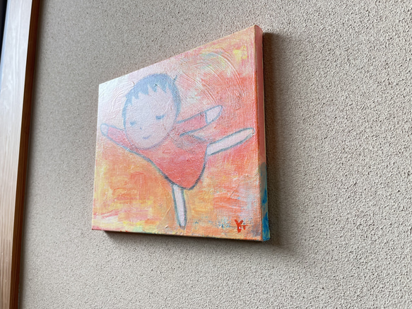 【空も飛べるはず】＃原画＃イラスト＃ヒーリングアート＃キャンバス＃癒し＃絵画＃子ども＃幸せ＃あたたかい 5枚目の画像