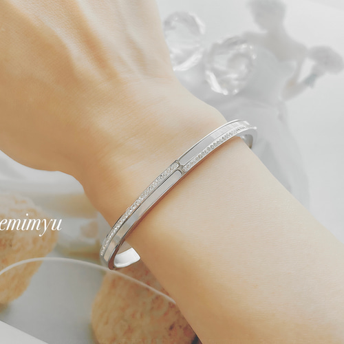S.steel Crystal&Shell Bangle バングル・リストバンド emimyu