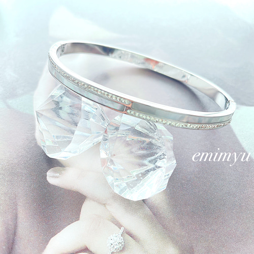 S.steel Crystal&Shell Bangle バングル・リストバンド emimyu