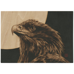 EAGLE　木材の焦げ色の濃淡で表現した絵画作品 1枚目の画像