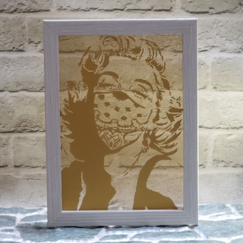 KARE　マリリン・モンロー切り絵 アート 芸術の秋 切り絵カラー原画「マリリン・モンロー」 切り