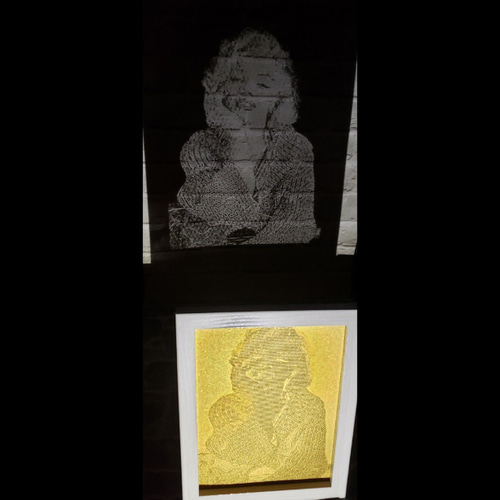 マリリンモンロー ハーフトーン切り絵アート【スタンドフレーム付き