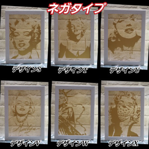 マリリンモンロー ハーフトーン切り絵アート【スタンドフレーム