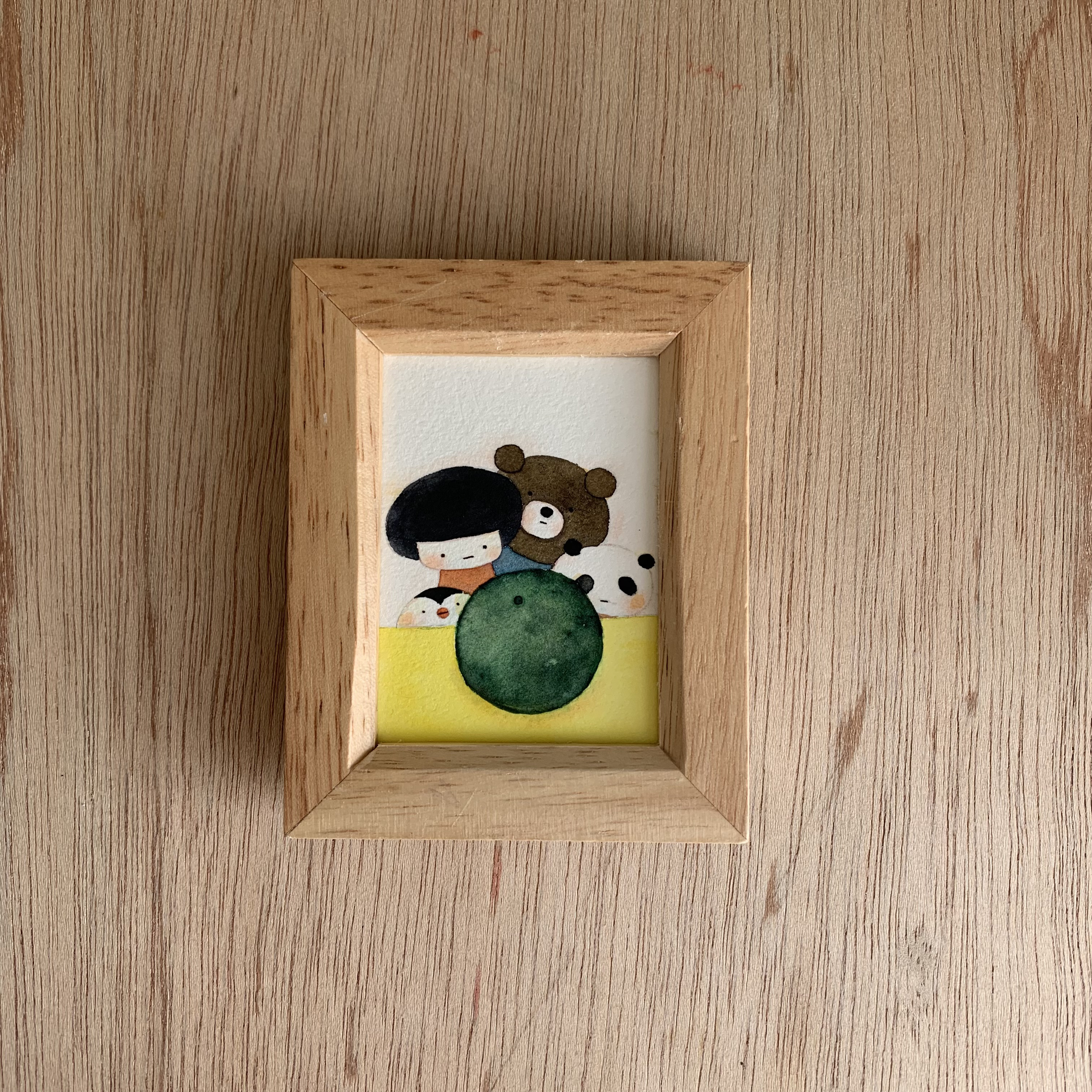 「スイカかな」ミニ額　原画