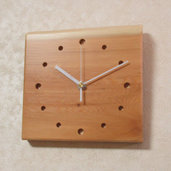 縁起の良い木《いちい（一位）》天然木　木製時計19（掛け時計） 6枚目の画像