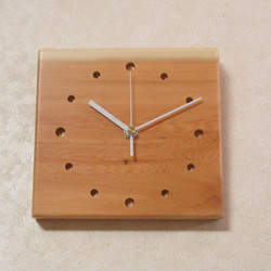 縁起の良い木《いちい（一位）》天然木　木製時計19（掛け時計） 4枚目の画像