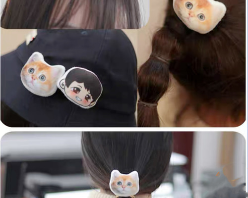 オーダーメイド商品♡ベビーヘアクリップ ヘアゴム ♡動物 送料無料2つセット♩牛とライオンのベビーヘアクリップ・ペット