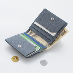 最小レベルでありながら、大容量・丈夫さを両立させてYOSHINA二つ折財布！【ブルーフェアリー】 11枚目の画像
