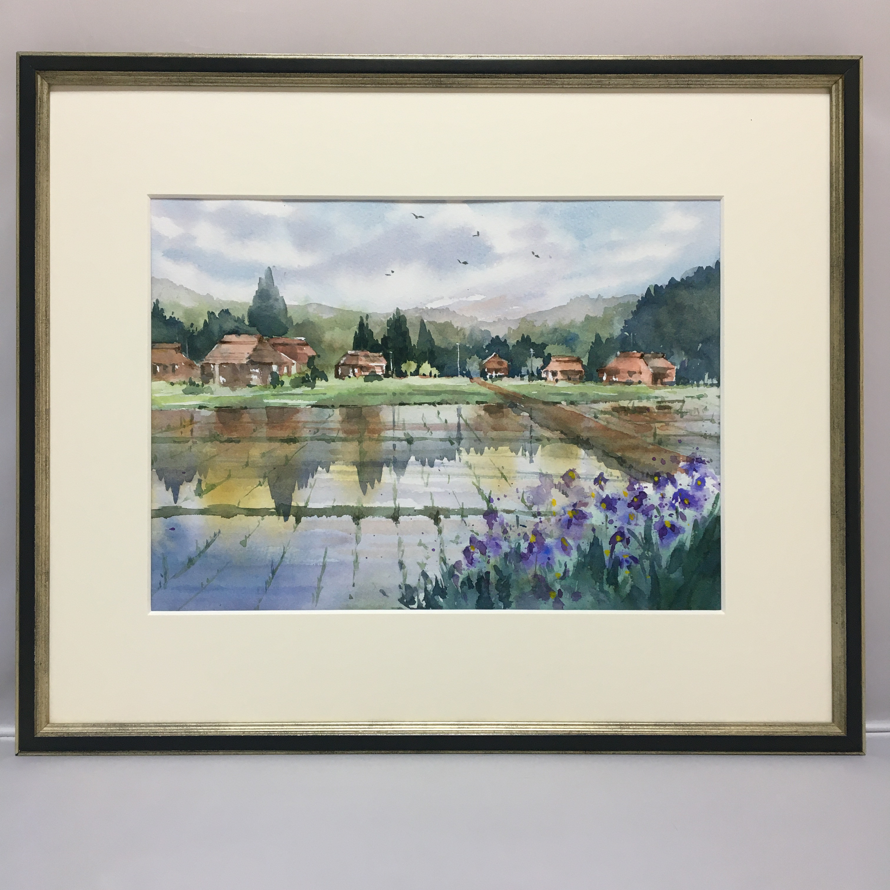 絵画 「津軽の牡蠣小屋」 水彩画 絵画 「津軽の牡蠣小屋」 水彩画