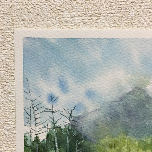 原画 水彩画 風景画 上高地