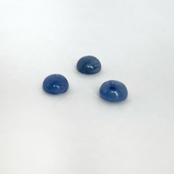 【1個】カイヤナイト　6×6mm 　ラウンドカボション　ブラジル産　ブルー 2枚目の画像