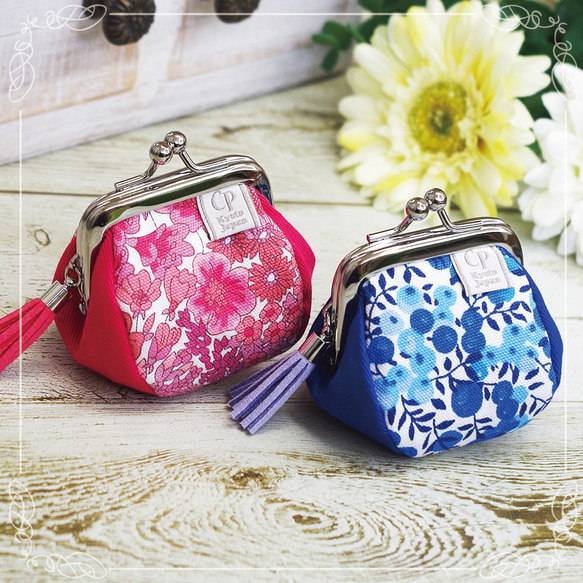 がま口　ポーチ　ミニ財布　コインケース　小銭入れ　小物入れ　水色 0066-1.jpg