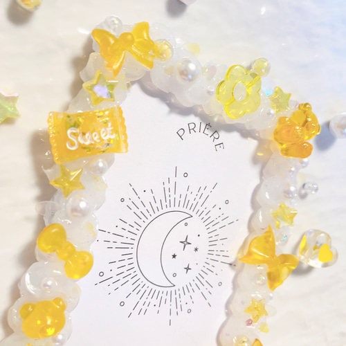 硬質ケースデコ B7 黄色 イエロー トレカケース 推し活 公式写真