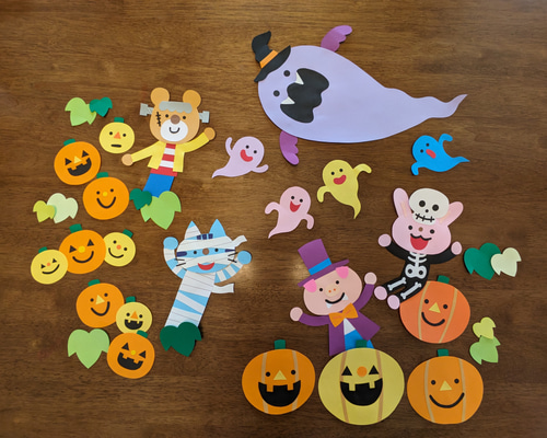 大きなおばけとモンスター ハロウィン おばけ 秋 壁面飾り 壁面