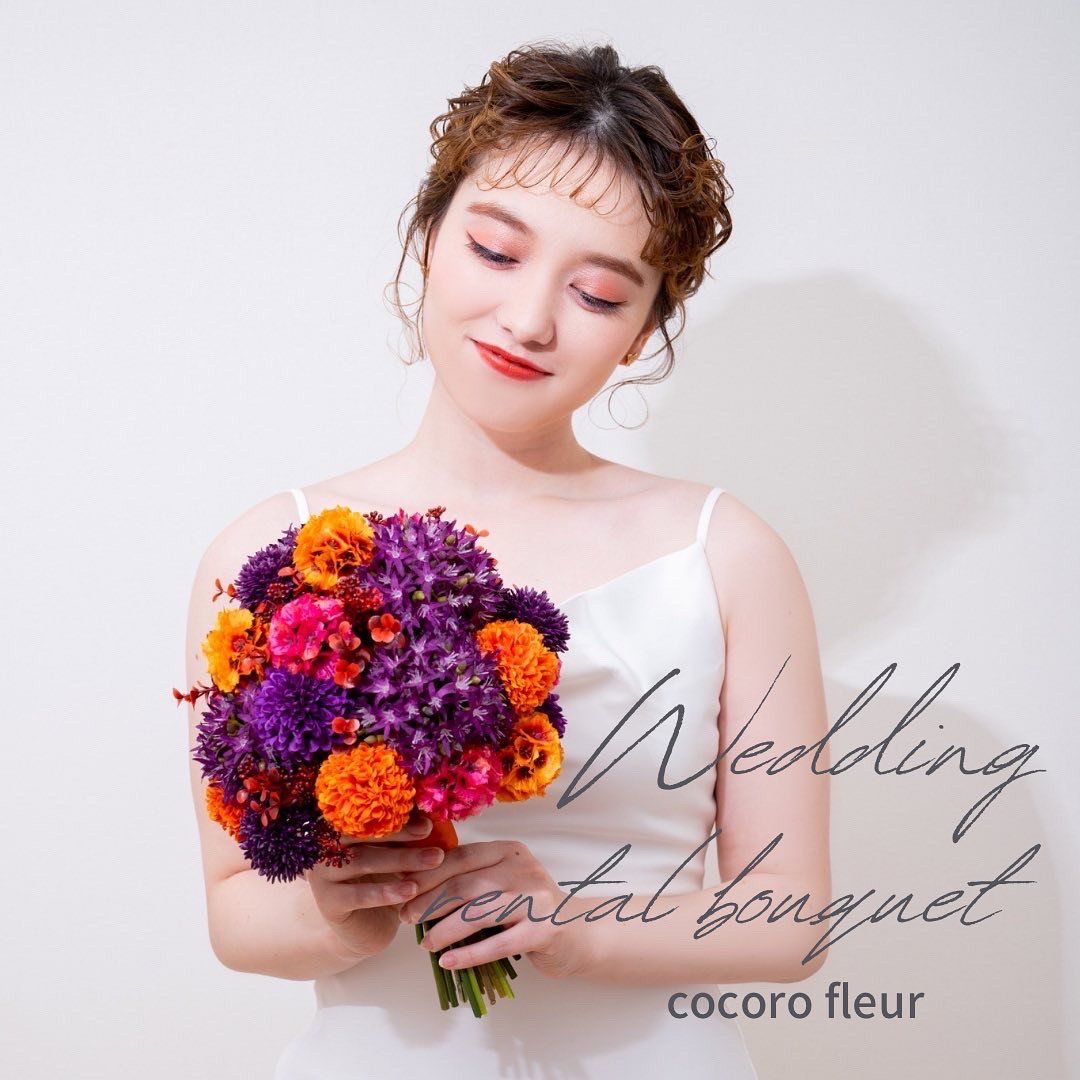 レンタルブーケ　スカビオサ　往復送料込み　花嫁　ウェディングブーケ　レンタル　ウェディングフォト
