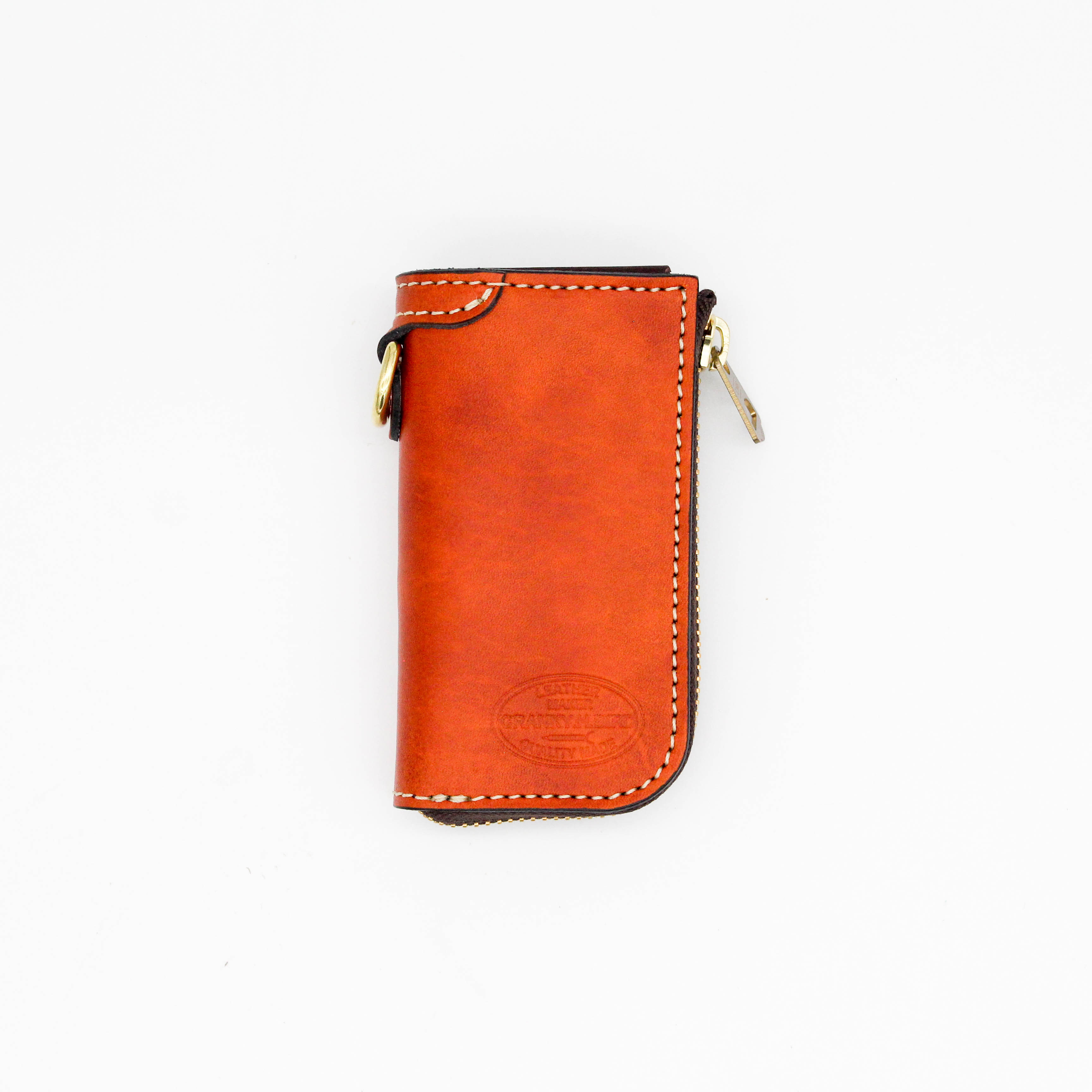 【受注生産】スマートキー収納キーケース（アンティーク）　ヌメ革　手染め　アンティーク染め　名入れ可