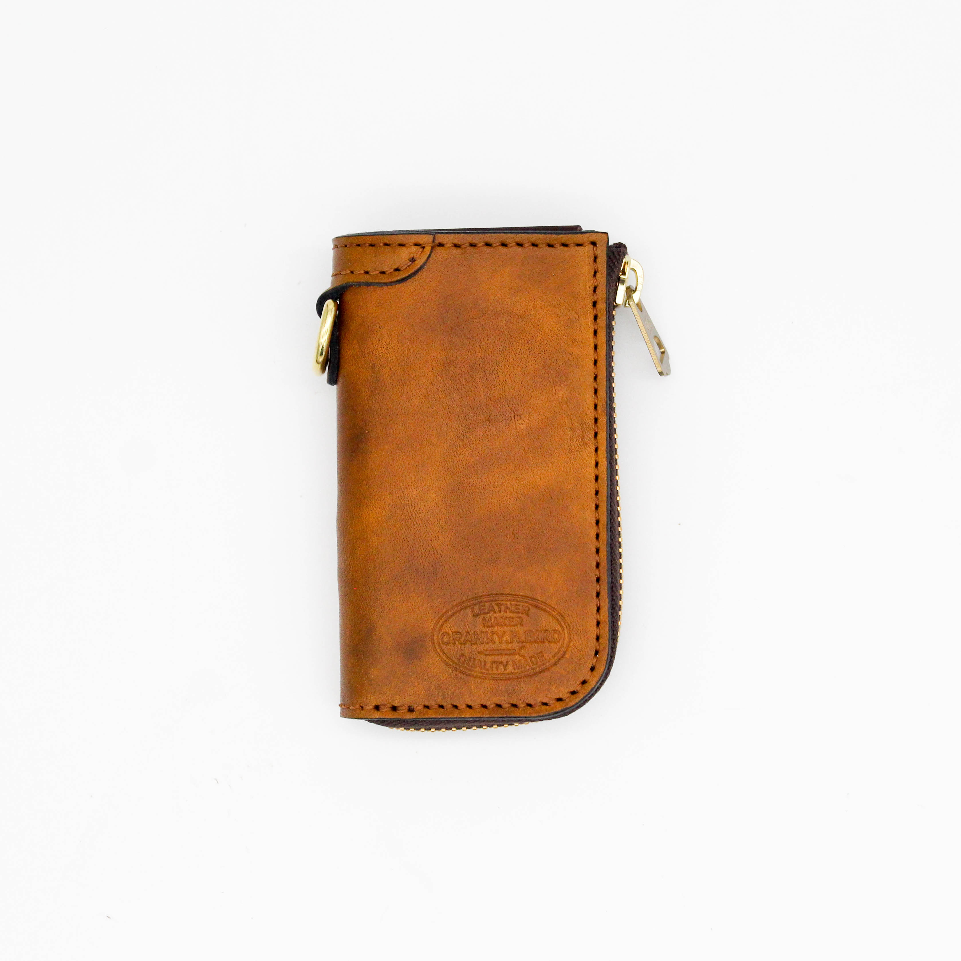 【受注生産】スマートキー収納キーケース（アンティーク）　ヌメ革　手染め　アンティーク染め　名入れ可