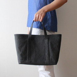 STANDARD TOTE【Mサイズ】/チャコールグレー/倉敷帆布使用 9枚目の画像