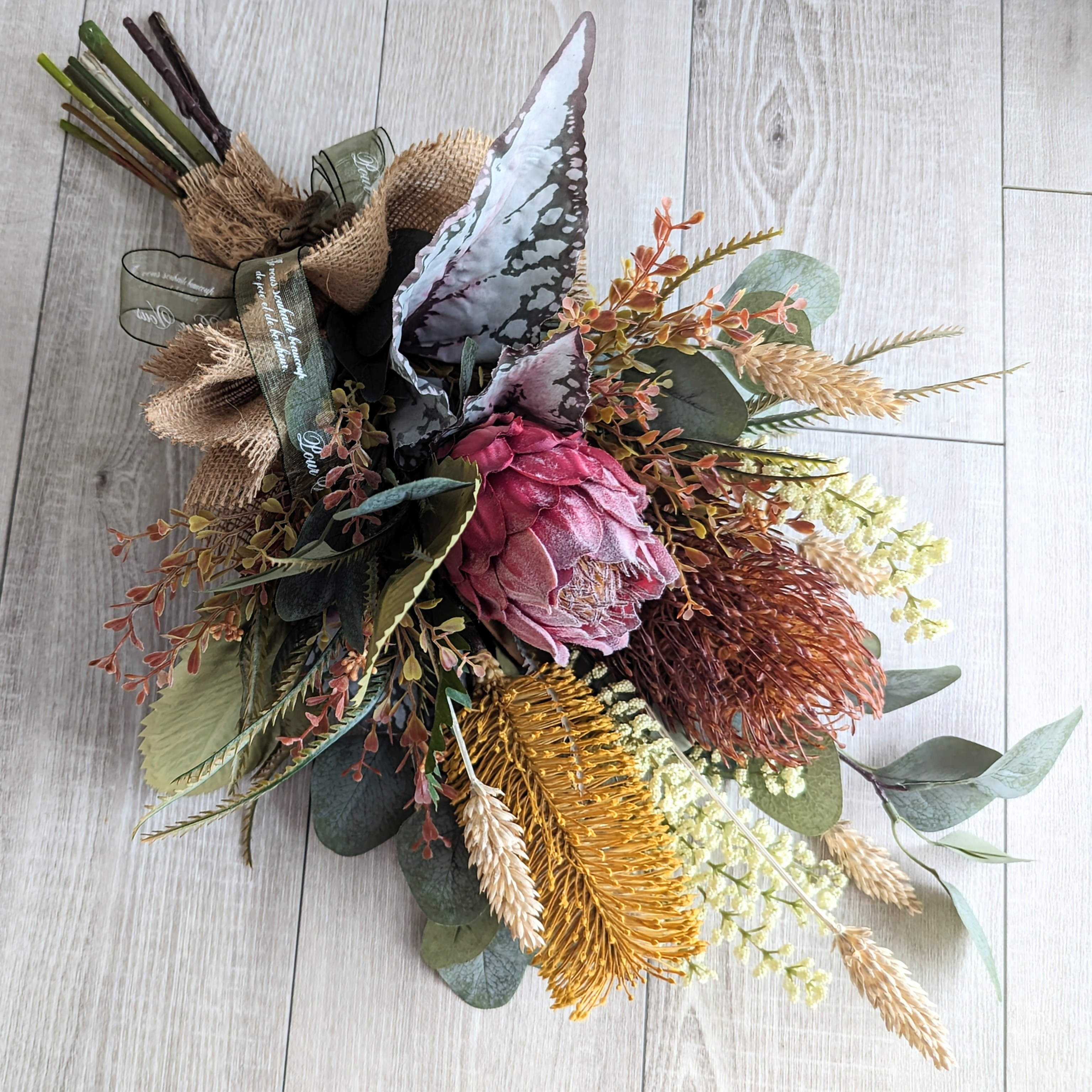 創作スワッグ　プロテア＆バンクシア 創作スワッグ　プロテア＆バンクシア