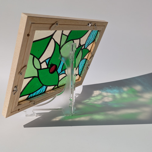 ステンドグラス パネル 「Leaf ☆ グリーン」 その他インテリア雑貨
