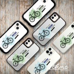 ミラー /自転車 / GREEN ★ 名入れ可【スマホケース・耐衝撃グリップミラーケース iphone カバー・自転車】 11枚目の画像