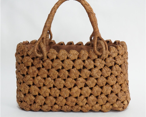 細ひご六角花結び編み 山葡萄 かごバッグ  籠 バッグ 蔓 バック かご 巾着 8a7dabfcf84ae8a54919c0a4712edc