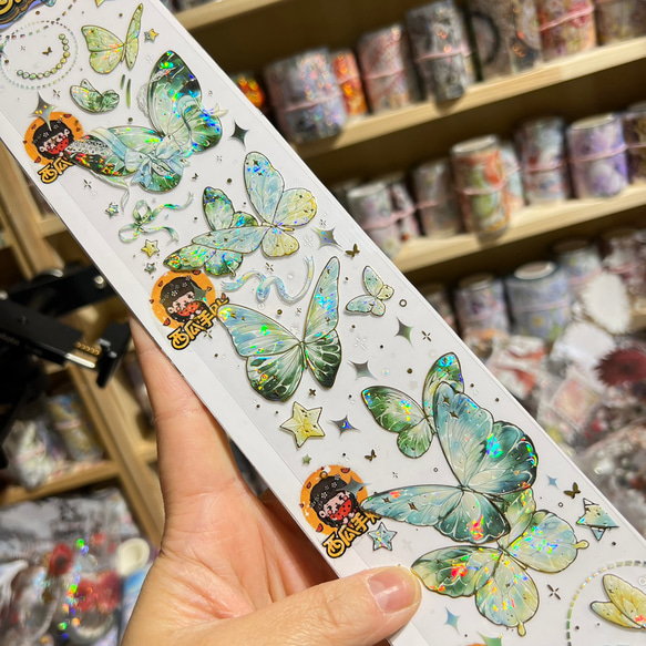 海外PETテープ 切り売り 蝶 海外マステ コラージュ マスキングテープ