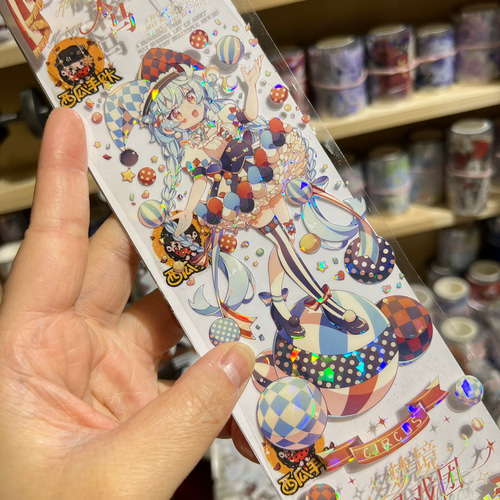 海外PETテープ 切り売り 面白いサーカス 女の子 人物 海外マステ