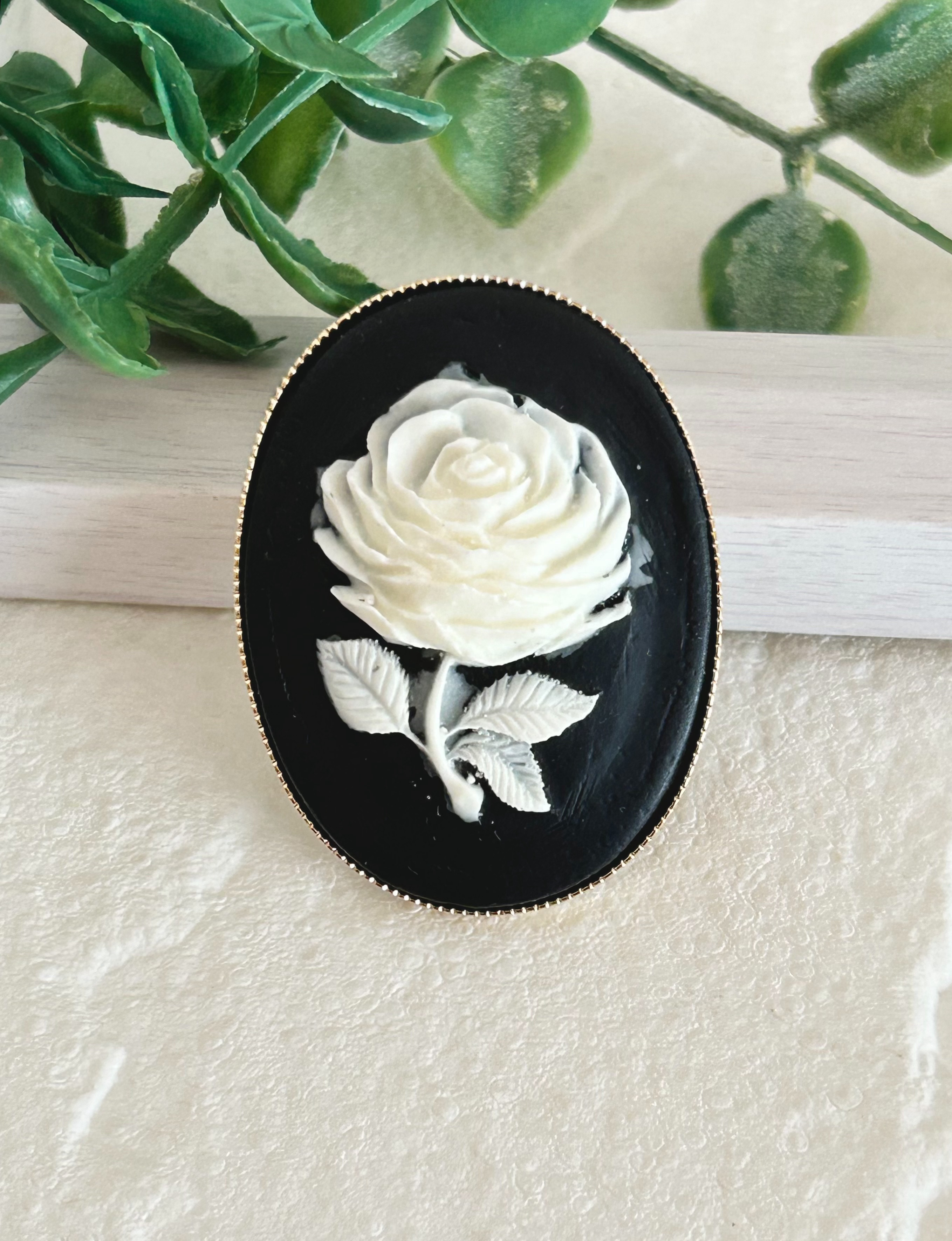 イタリア産シェルカメオ薔薇