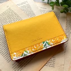 「ミカン」小銭入れ＆名刺入れ ブラッドオレンジの名刺ケース 花 オレンジ みかん フルーツカード