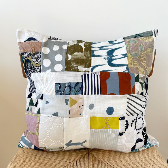 mina perhonen パッチワーククッションカバー（ファスナーなしタイプ