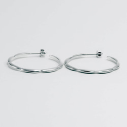 Ripple Earrings L Platinum 6枚目の画像