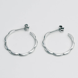 Ripple Earrings L Platinum 5枚目の画像